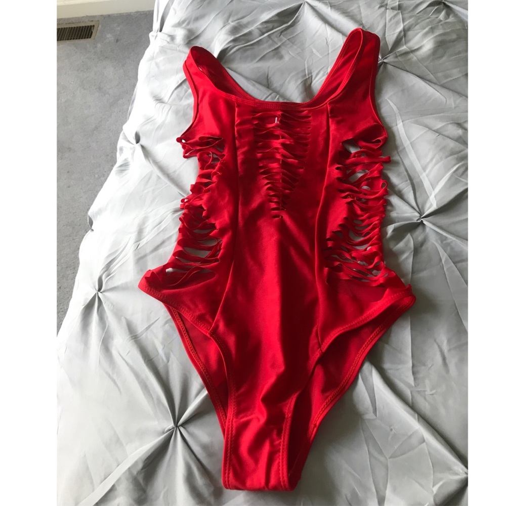 Swimsuit with front & side cutouts!